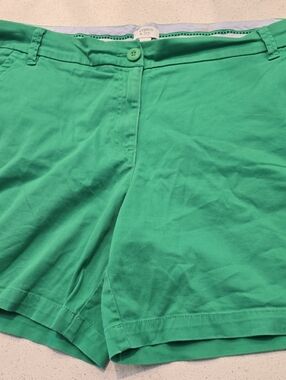 Crown & Ivy Green Women's Cotton Shorts